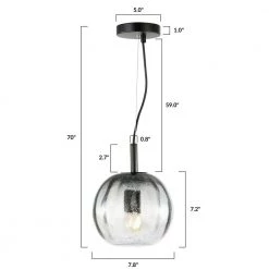 Ravello 1-Light Smokey Pendant Light with Ghass Shade by Light Society -Hot Sale Light Society Store smokey light society chandeliers ls c380 smk 76 1000