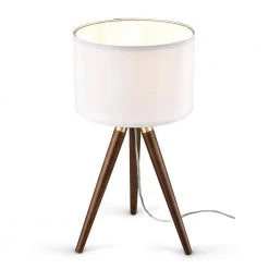Celeste 22.8 in. Walnut Tripod Table Lamp with Fabric Shade by Light Society -Hot Sale Light Society Store walnut light society table lamps ls t433 wl 1f 1000