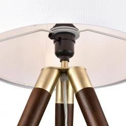 Celeste 22.8 in. Walnut Tripod Table Lamp with Fabric Shade by Light Society -Hot Sale Light Society Store walnut light society table lamps ls t433 wl fa 1000