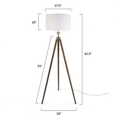Celeste 61.5 in. White Tripod Floor Lamp by Light Society 15 Celeste 61.5 in. White Tripod Floor Lamp by Light Society -Hot Sale Light Society Store walnut nickel white light society floor lamps ls f233 wal 76 1000