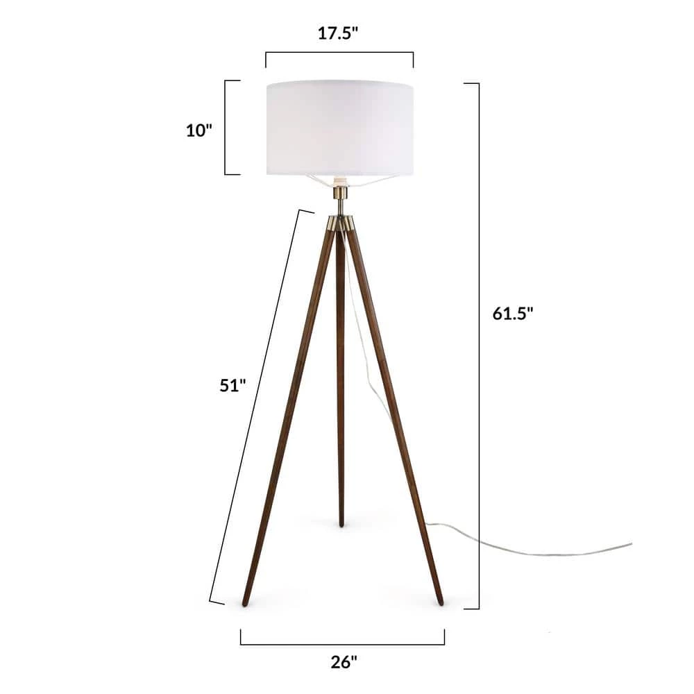 Celeste 61.5 in. White Tripod Floor Lamp by Light Society 8 Celeste 61.5 in. White Tripod Floor Lamp by Light Society - Image 7
