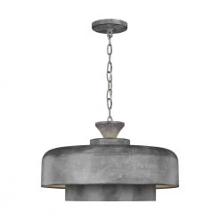 ED Ellen DeGeneres Crafted by Generation Lighting Haymarket 1-Light Weathered Galvanized Pendant with White Inner Finish by Generation Lighting Designer Collections -Hot Sale Light Society Store weathered galvanized generation lighting designer collections chandeliers ep1001wgv 1f 1000