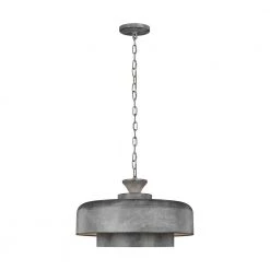 ED Ellen DeGeneres Crafted by Generation Lighting Haymarket 1-Light Weathered Galvanized Pendant with White Inner Finish by Generation Lighting Designer Collections