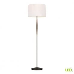 ED Ellen DeGeneres Crafted by Generation Lighting Ferrelli 61.625 in. Weathered Oak Wood and Aged Pewter Floor Lamp by Generation Lighting Designer Collections -Hot Sale Light Society Store weathered oak wood generation lighting designer collections floor lamps et1101wdo1 1d 1000