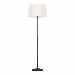 ED Ellen DeGeneres Crafted by Generation Lighting Ferrelli 61.625 in. Weathered Oak Wood and Aged Pewter Floor Lamp by Generation Lighting Designer Collections