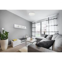 14 in. 14-Watt White Integrated LED Flush Mount by BAZZ -Hot Sale Light Society Store white bazz flush mount lights c17333wh 44 1000