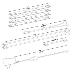 LED Under Cabinet White Strip Light (4-Pack) by BAZZ -Hot Sale Light Society Store white bazz led strip lights jul10wm4 44 1000