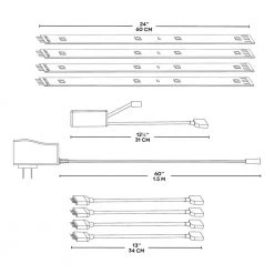 RGB LED Tape Light (4-Pack) by BAZZ -Hot Sale Light Society Store white bazz led strip lights jul60rm4 44 1000