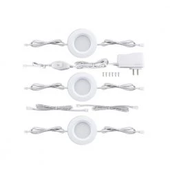 LED White Under Cabinet Puck Light (3-Pack) by BAZZ -Hot Sale Light Society Store white bazz puck lights u00063wh 4f 1000