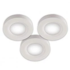 LED White Under Cabinet Puck Light (3-Pack) by BAZZ