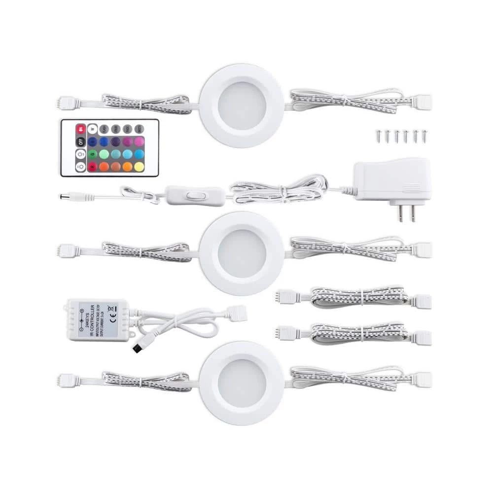 LED RGB Under Cabinet Puck Light (3-Pack) by BAZZ 4 LED RGB Under Cabinet Puck Light (3-Pack) by BAZZ - Image 2