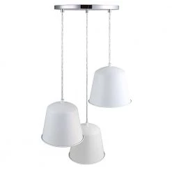3-Light White Pendant with Metal Shades by DSI LIGHTING 9 3-Light White Pendant with Metal Shades by DSI LIGHTING -Hot Sale Light Society Store white dsi lighting chandeliers ds18942 1f 1000
