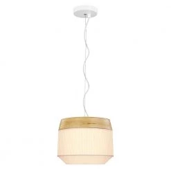 Inge 1-Light White Dome Pendant with Porcelain Shade by Light Society