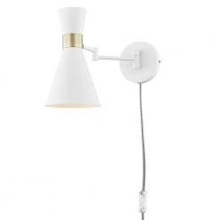 Beaker Plug-In White Wall Sconce by Light Society -Hot Sale Light Society Store white light society wall sconces ls w279 wh 44 1000