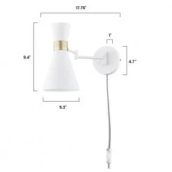Beaker Plug-In White Wall Sconce by Light Society -Hot Sale Light Society Store white light society wall sconces ls w279 wh 76 1000